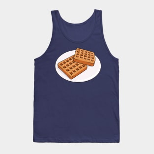 Waffle cartoon illustration Tank Top